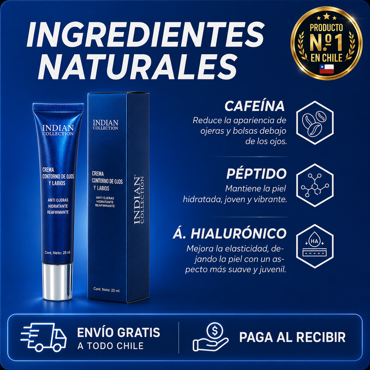 INDIAN COLLECTION™ | Crema para Ojeras, Arrugas y Líneas de Expresión.